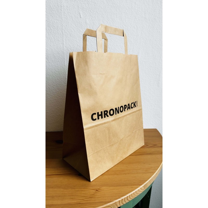 Bolsa de papel kraft personalizable 26x14x32cm a partir de 70 EUR por 200 bolsas