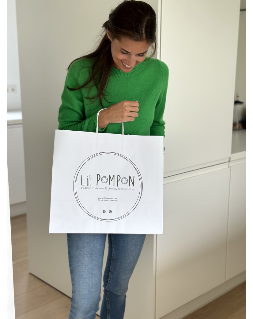 Sac Kraft Blanc L Horizontal – Large, Pratique Et Personnalisable