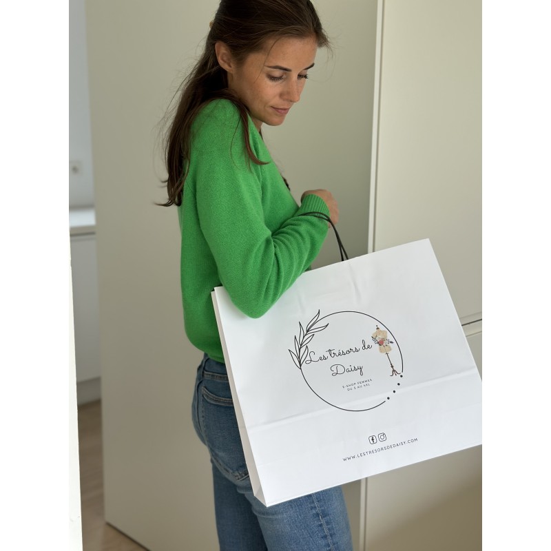 Bolsa Kraft Blanca L Horizontal – Útil, Sobria y Personalizable