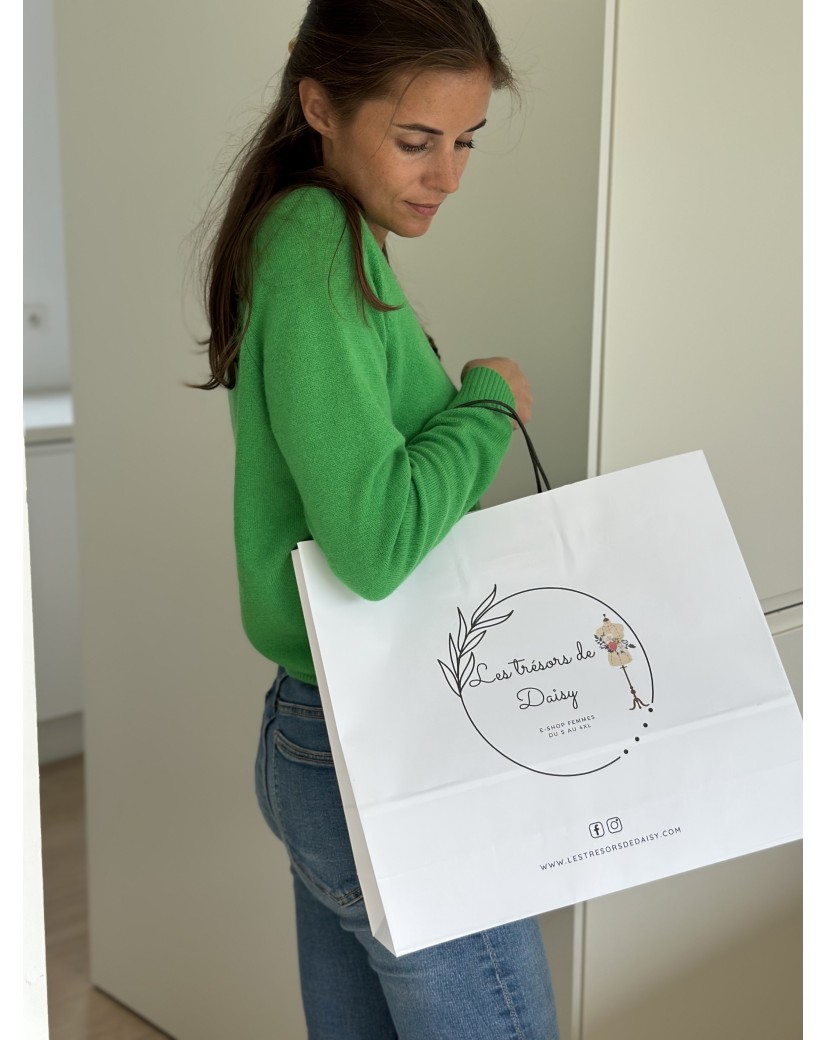 Bolsa Kraft Blanca L Horizontal – Útil, Sobria y Personalizable