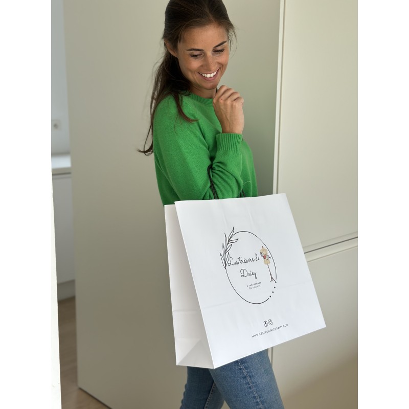 Bolsa Kraft Blanca L Horizontal – Útil, Sobria y Personalizable