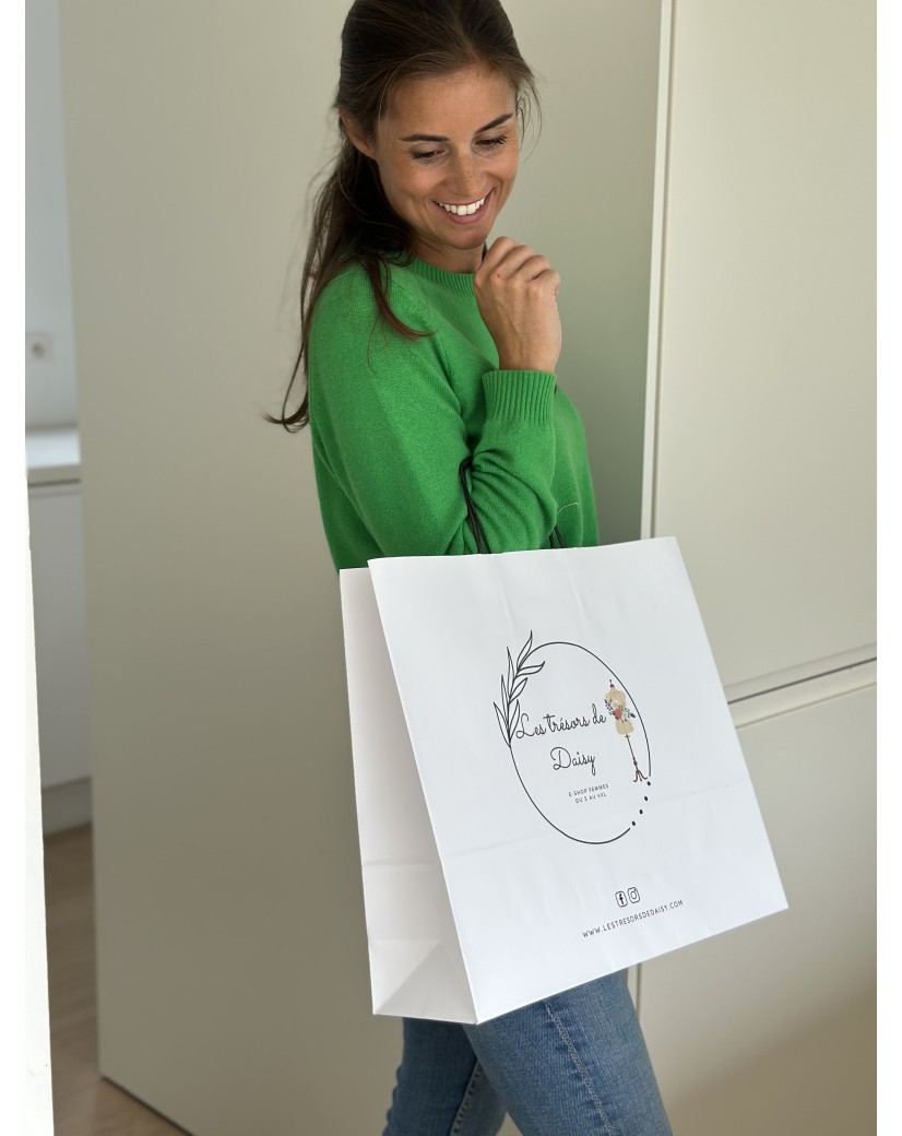 Bolsa Kraft Blanca L Horizontal – Útil, Sobria y Personalizable