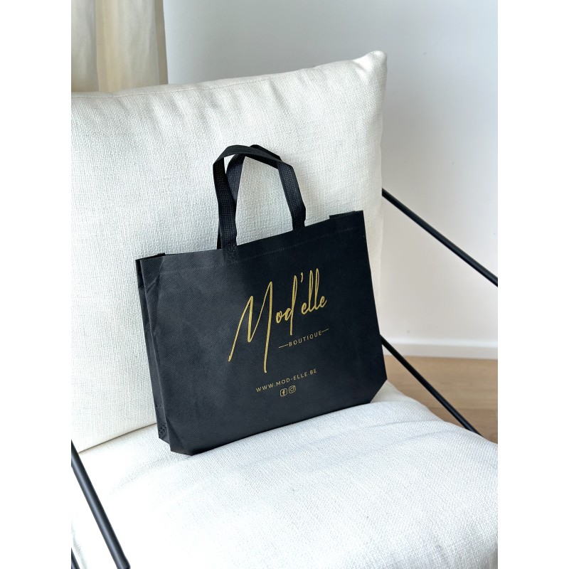 Cheap and eco-friendly personalized black fabric bag