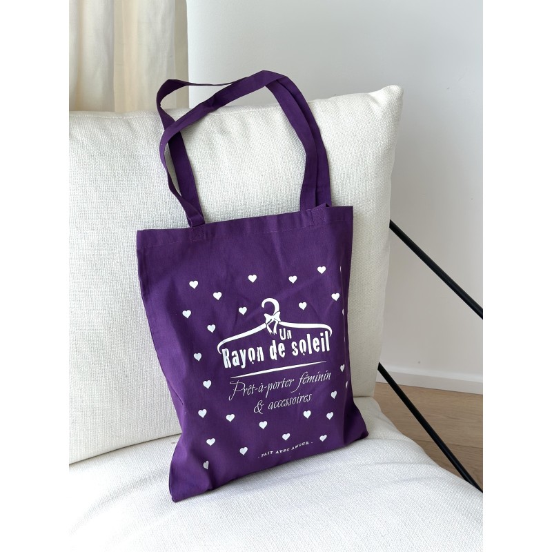 Totebag Katoen Paars