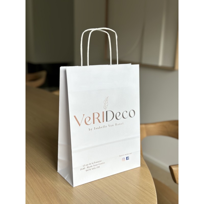 Sac Kraft Blanc M Torsadé – Votre Logo s’y Sentira Bien !