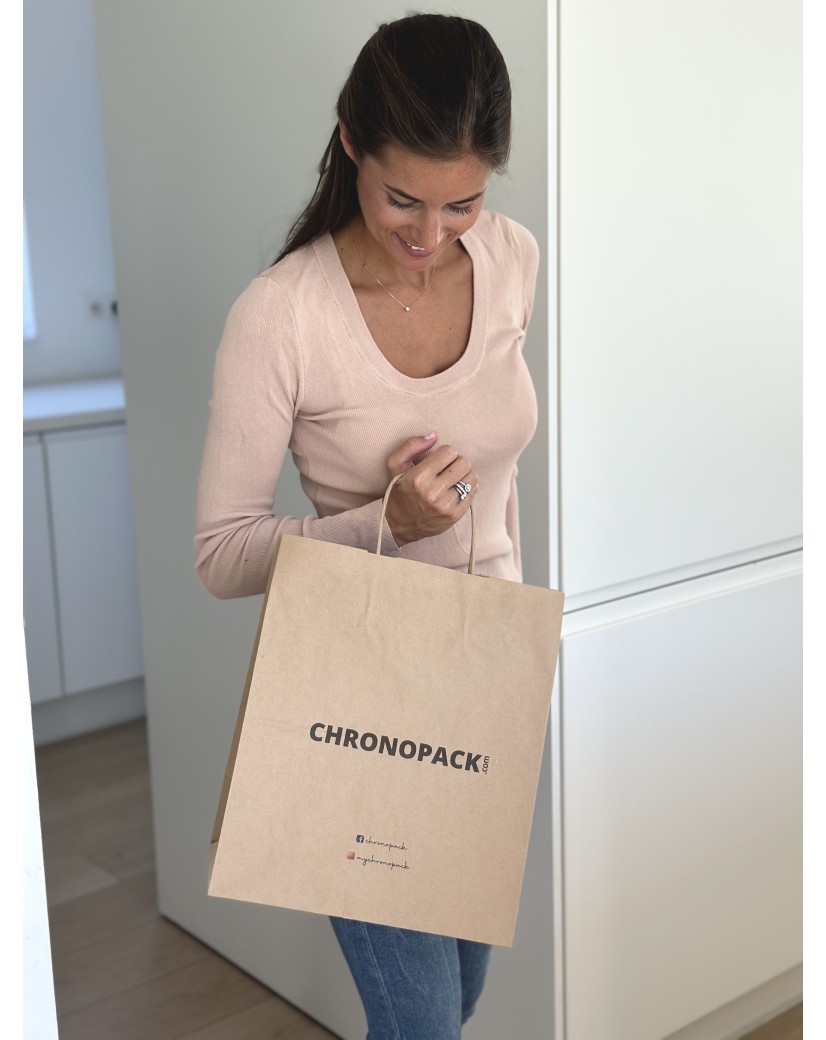 Chronopack Sac poignées torsadées Kraft M carré