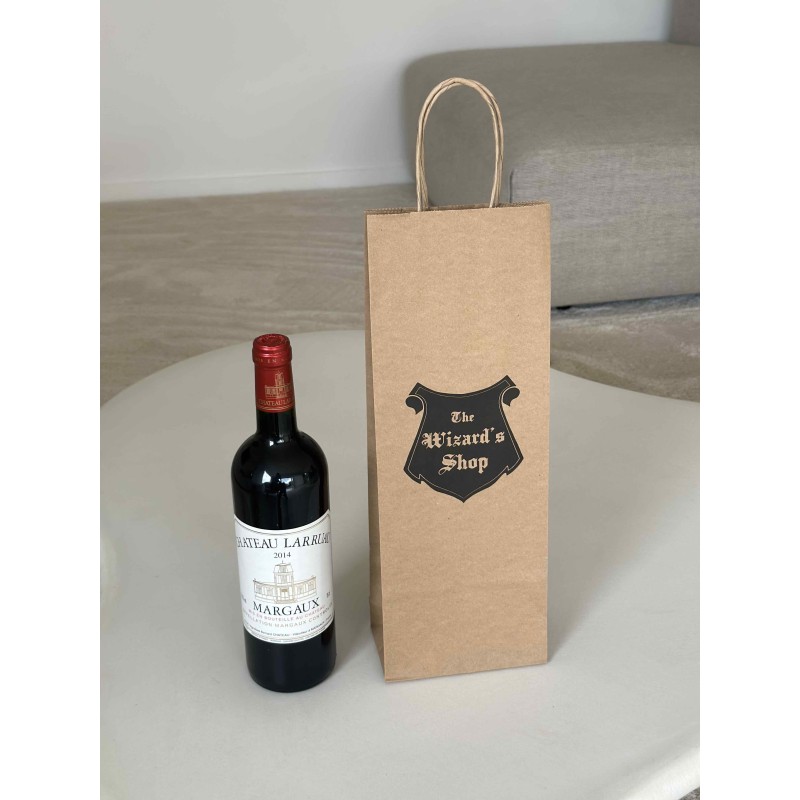 Bolsa kraft marrón personalizable de 1 botella, entrega urgente y precio económico.