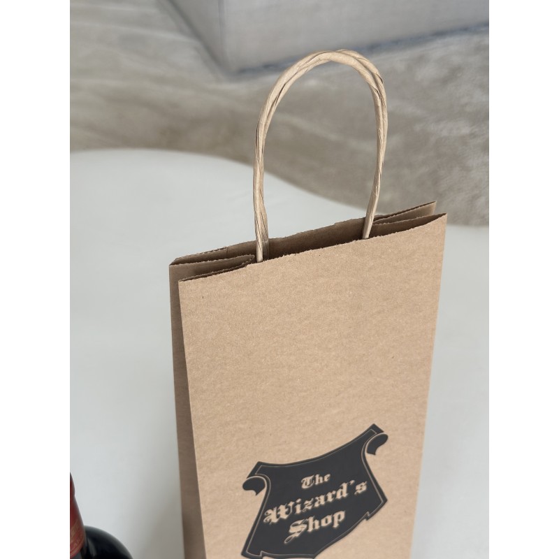 Bolsa kraft marrón personalizable de 1 botella, entrega urgente y precio económico.