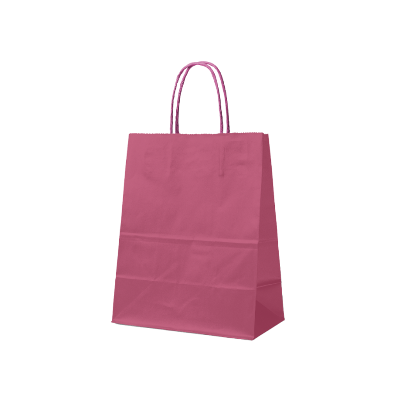 SAC PAPIER ROUGE VELOUTE M