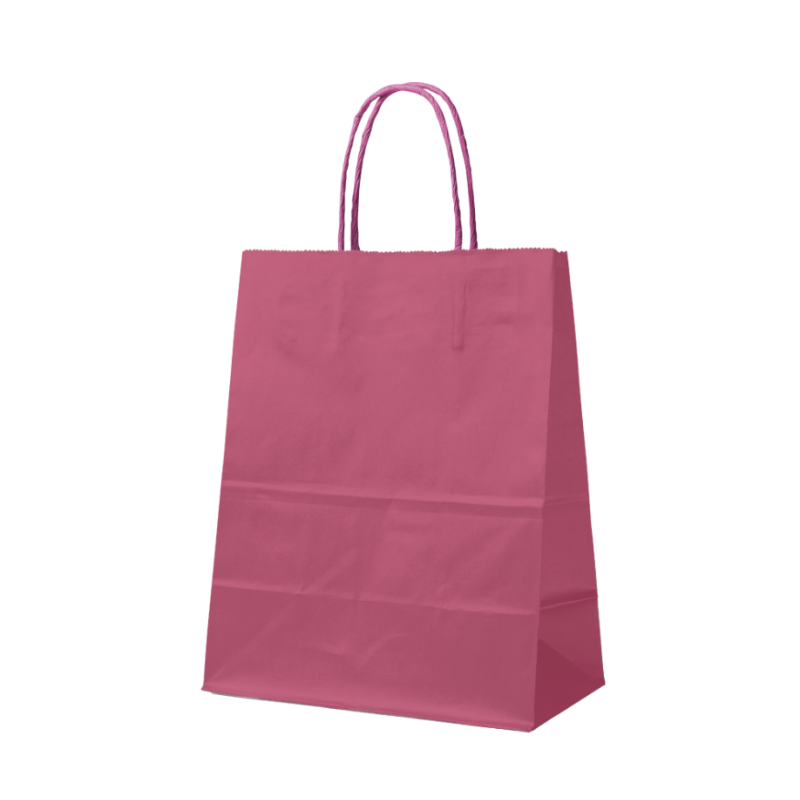 SAC PAPIER ROUGE VELOUTE L