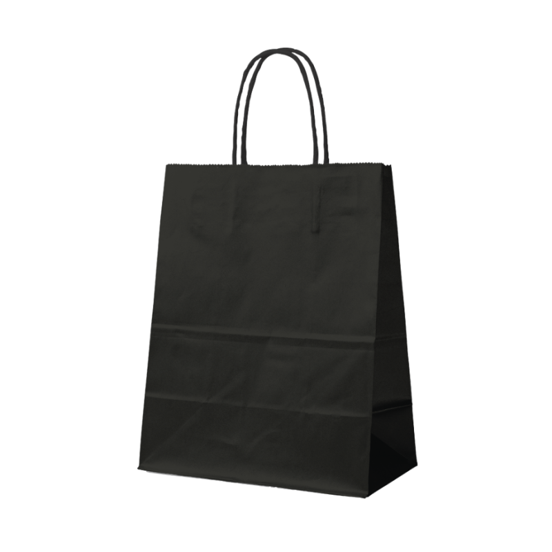 BLACK PAPER BAG L