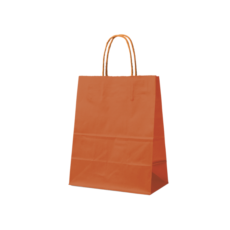 BOLSA DE PAPEL NARANJA M