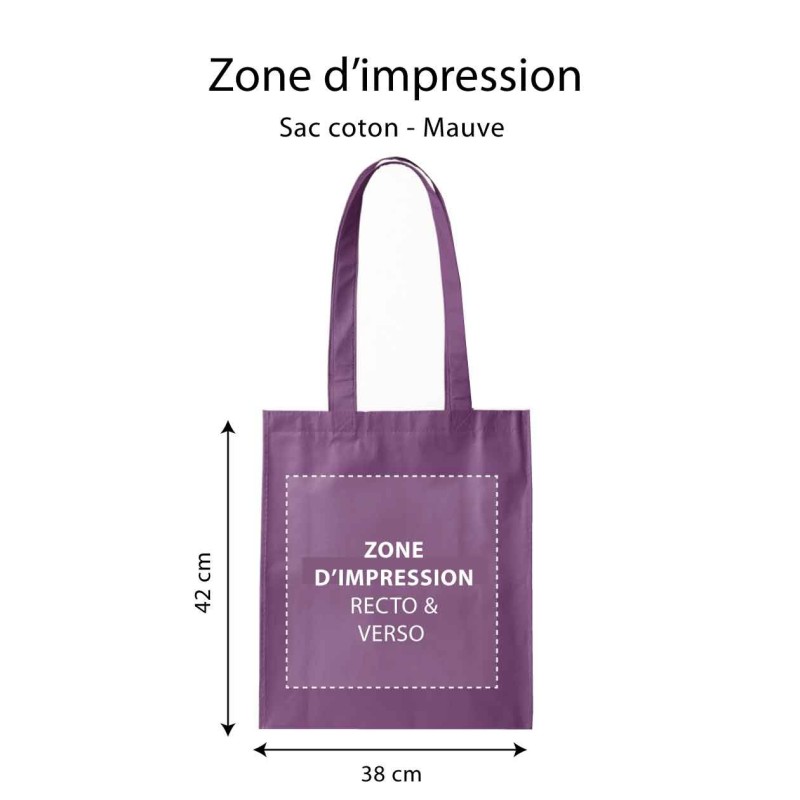 Totebag Katoen Paars