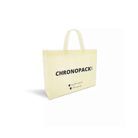 Low-cost, eco-friendly personalized beige fabric bag