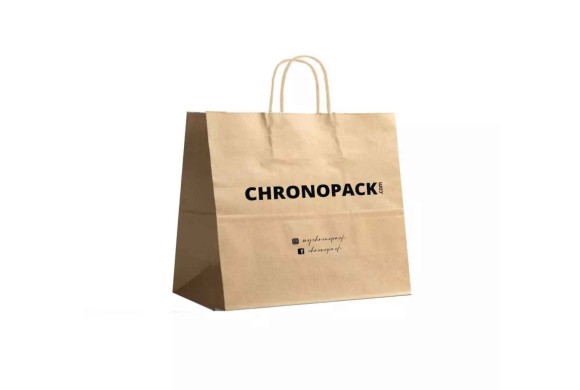 Chronopack Sac poignées torsadées kraft M horizontal