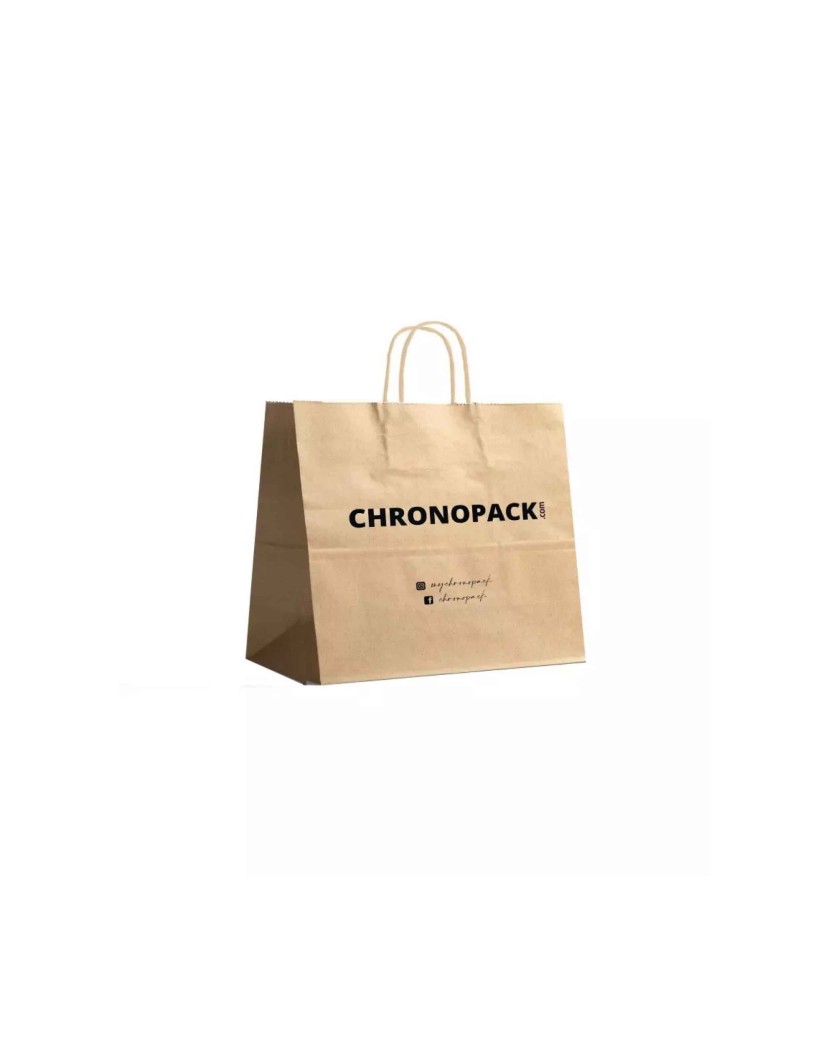 Chronopack Sac poignées torsadées kraft M horizontal