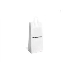 Customizable 1-bottle white bag, express delivery & low price.