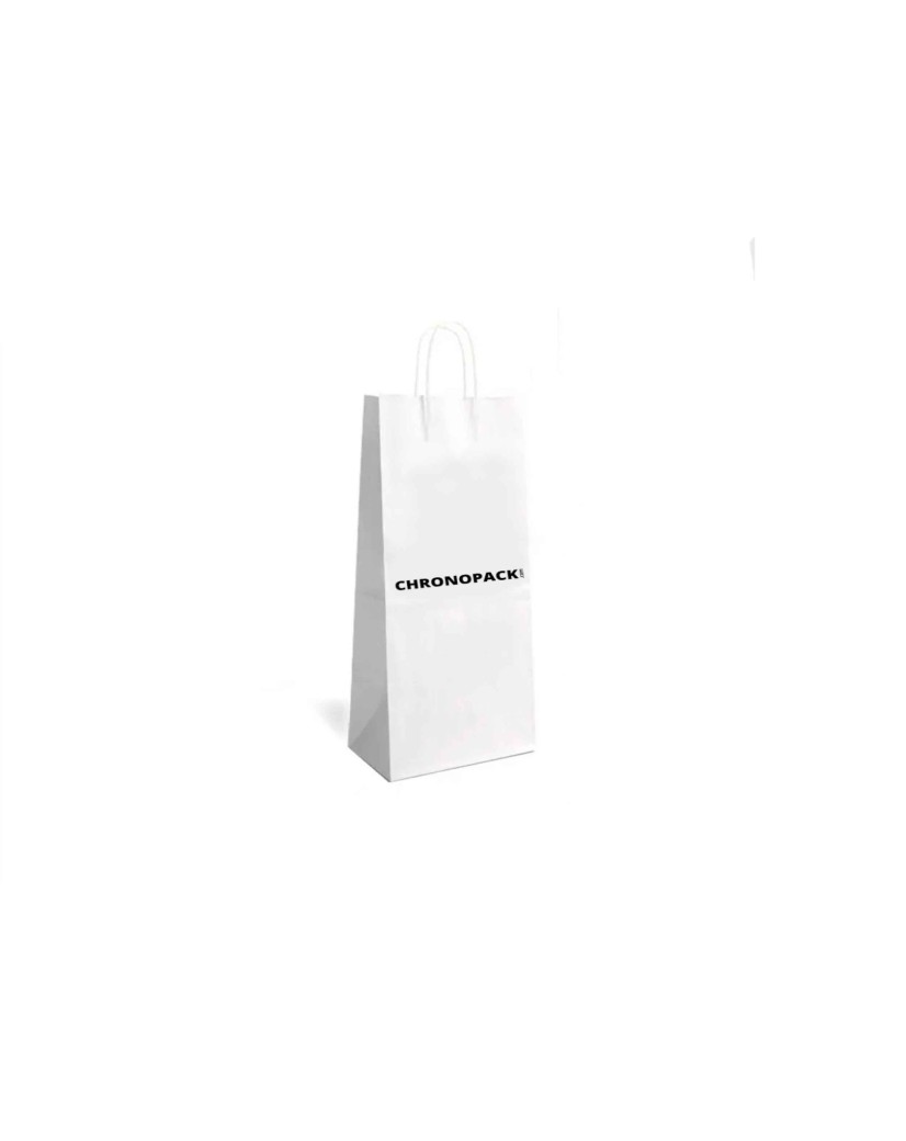 Customizable 1-bottle white bag, express delivery & low price.