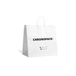 Chronopack Sacs poignées torsadées - Blanc L horizontal