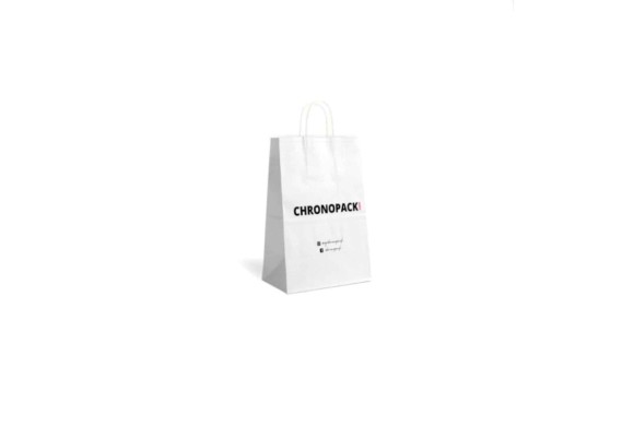 Chronopack Sac poignées torsadées blanc XS