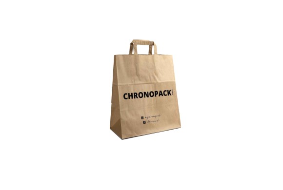 Customizable kraft paper bag 26x14x32cm from 70 EUR for 200 bags