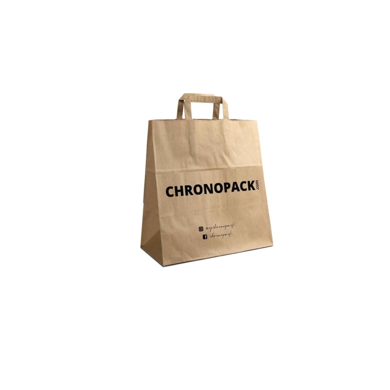 Chronopack Sac poignées plates kraft M