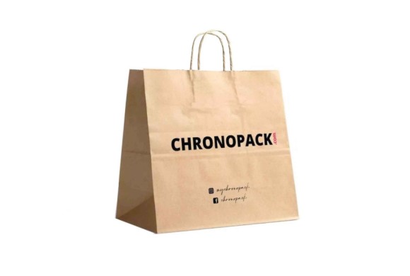 Chronopack Sac poignées torsadées Kraft L