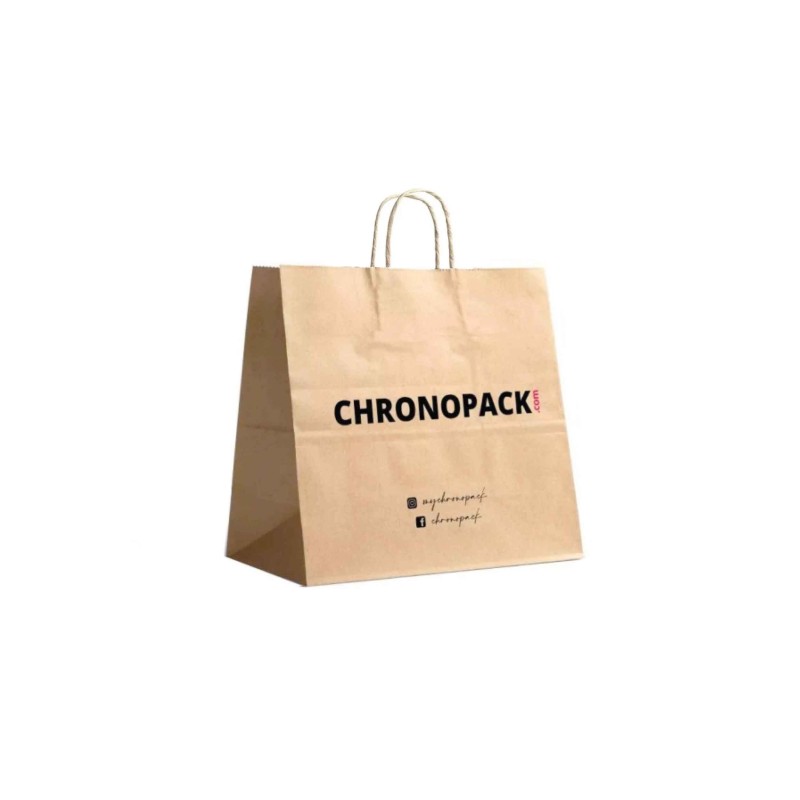 Chronopack Sac poignées torsadées Kraft L