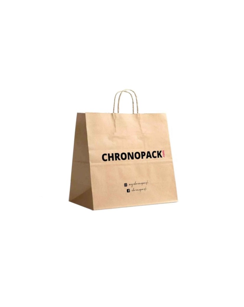 Chronopack Sac poignées torsadées Kraft L