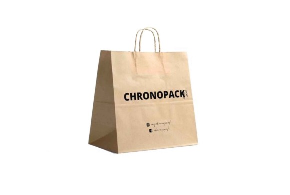 Chronopack Sac poignées torsadées Kraft M carré