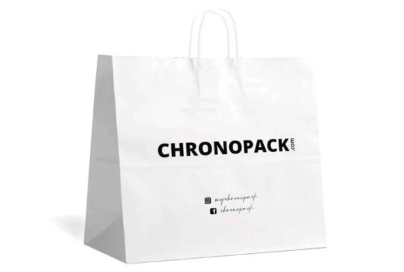 Chronopack Sac poignées torsadées - Blanc XL