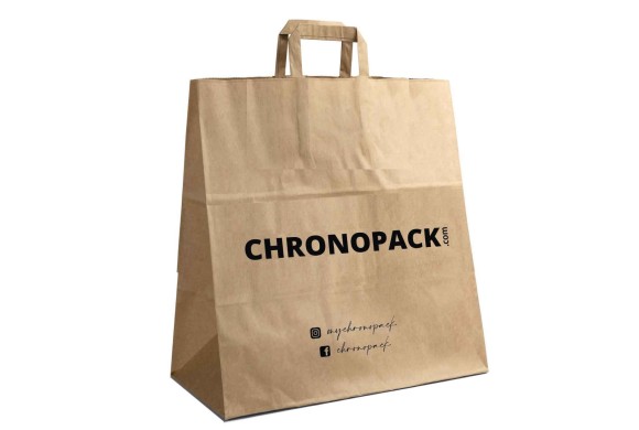 Customizable kraft paper bag 26x14x32cm from 70 EUR for 200 bags