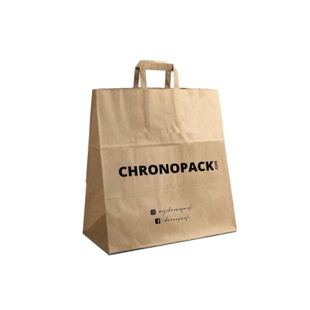 Bolsa de papel kraft personalizable 26x14x32cm a partir de 70 EUR por 200 bolsas