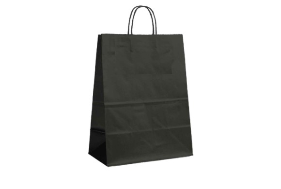 BLACK PAPER BAG L