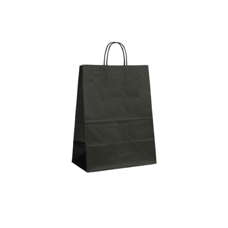 BLACK PAPER BAG L