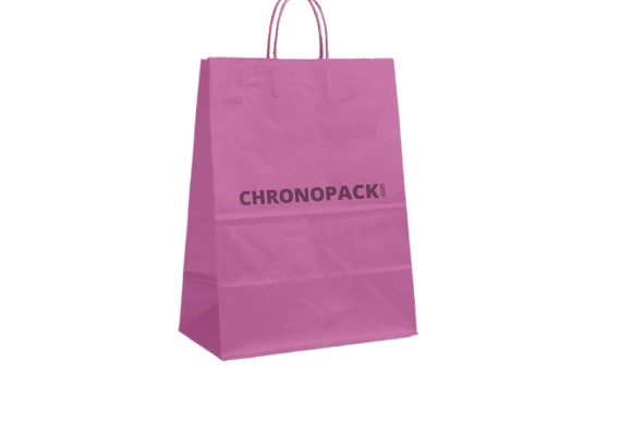 PINK PAPER BAG L