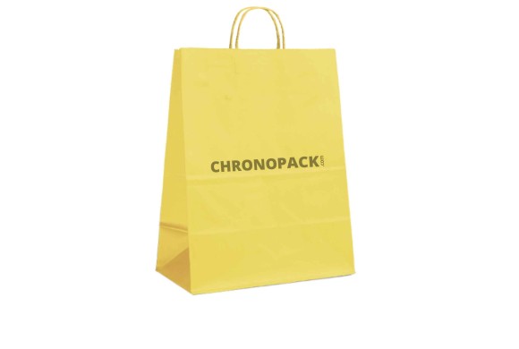 YELLOW PAPER BAG L