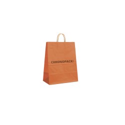 BOLSA DE PAPEL NARANJA M