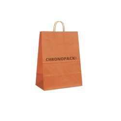 BOLSA DE PAPEL NARANJA L