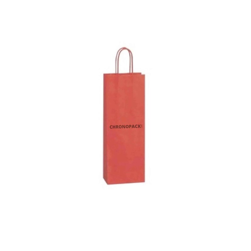 Sac brun 1 bouteille personnalisable, livraison express & bas prix.