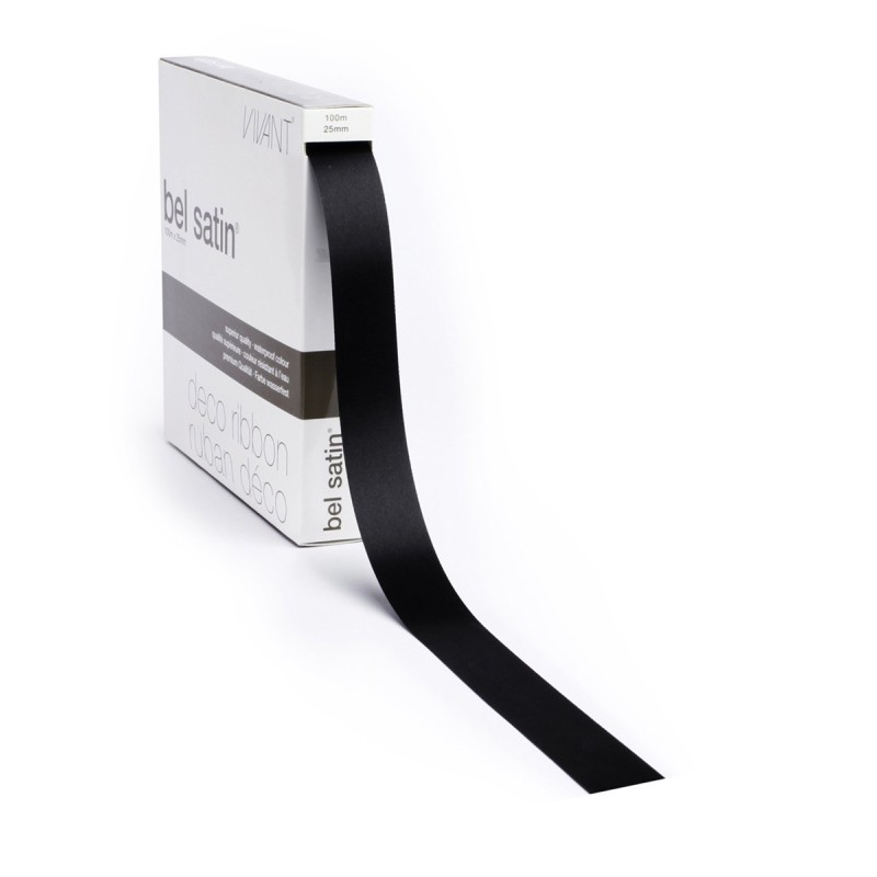 Ribbon 85 - Black Satin 25mm