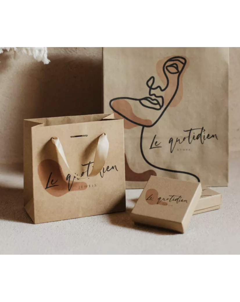 Luxury Paper Bags - Kraft XS - Bandgriffe