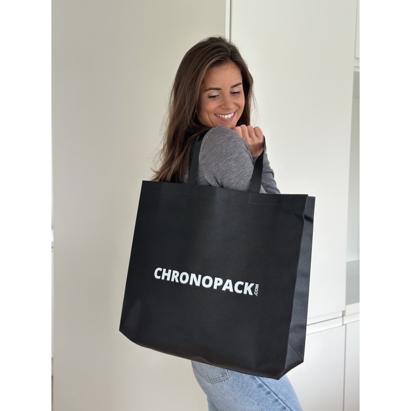 Cheap and eco-friendly personalized black fabric bag