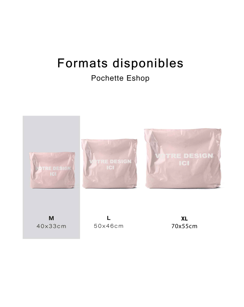 Pochette Eshop - Rose M (40x33cm)