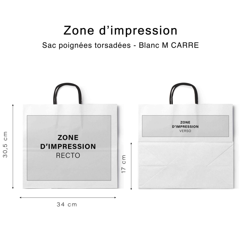 Black twisted handle bags - White M CARRÉ