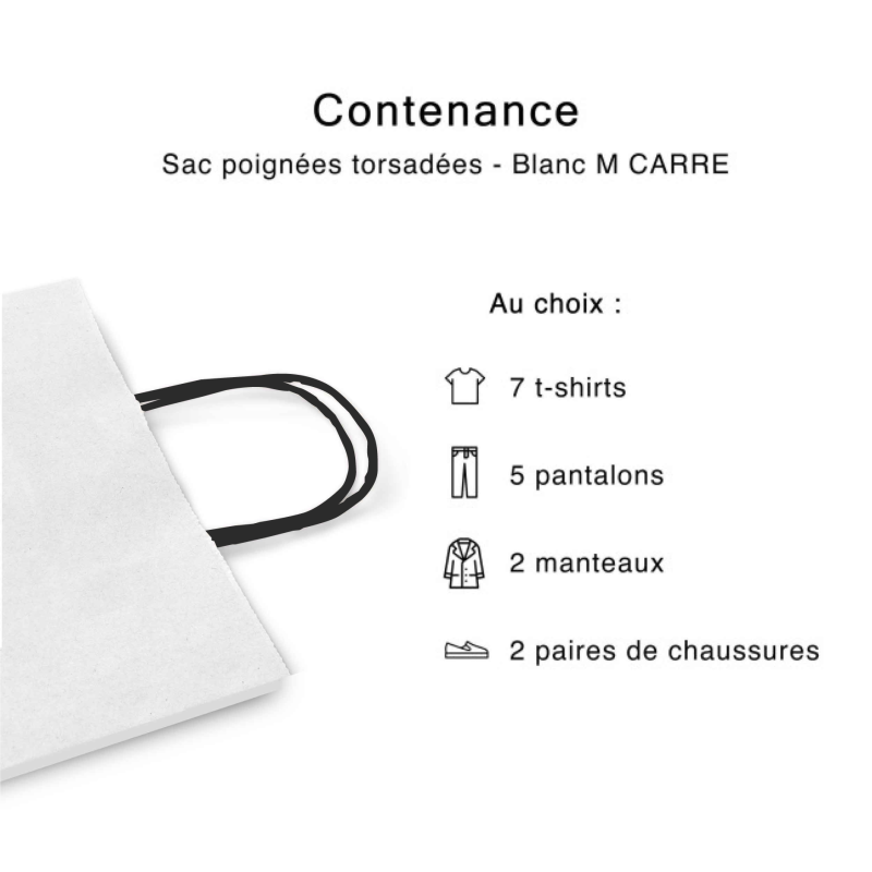 Black twisted handle bags - White M CARRÉ