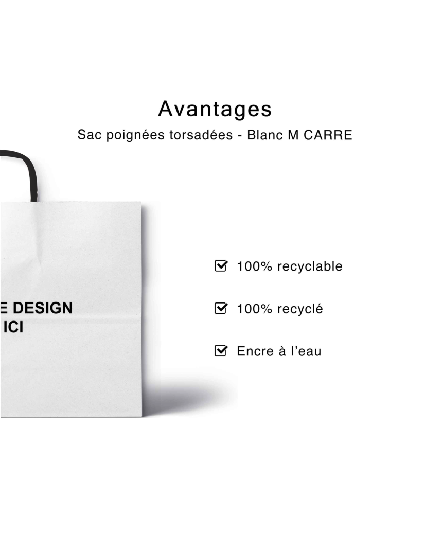 Black twisted handle bags - White M CARRÉ