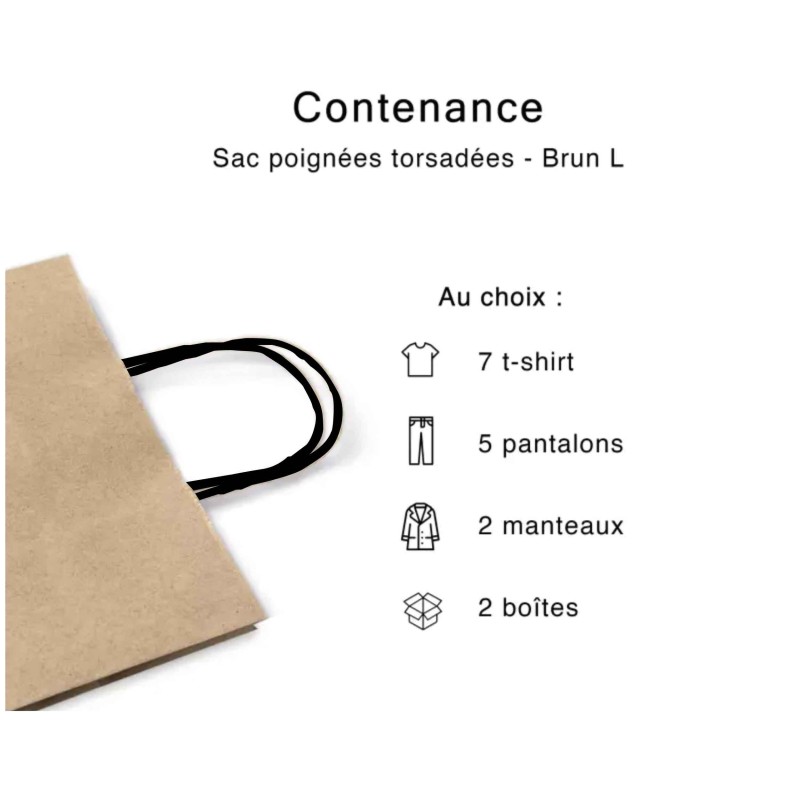 Krafttas L Zwarte Handvatten – Perfect voor Jouw Logo