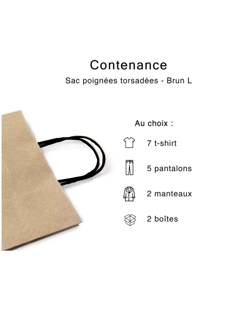 Krafttas L Zwarte Handvatten – Perfect voor Jouw Logo