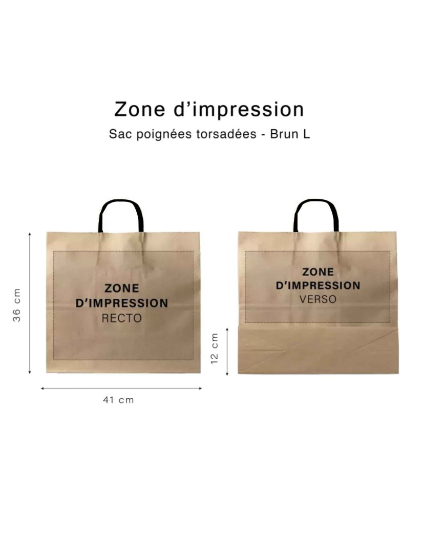 Krafttas L Zwarte Handvatten – Perfect voor Jouw Logo